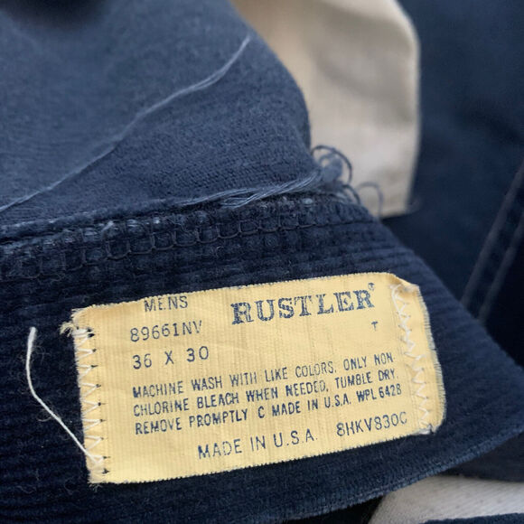 Vintage Rustler Jeans Mens 36x30 Corduroy Regular Fit Straight Leg Made In USA - Picture 8 of 16